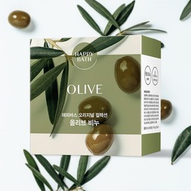 Happy Bath 해피바스 오리지널컬렉션 올리브 비누 4입 Happy Bath Original Collection Olive Soap 4 Pack
