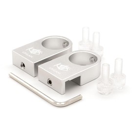 LINLAN 2 Pieces 18.5mm Aluminum Alloy Aquarium Clamp with Anti-Overflow Groove for Filter Inlet and Outlet Pipes in Rimless Aquariums