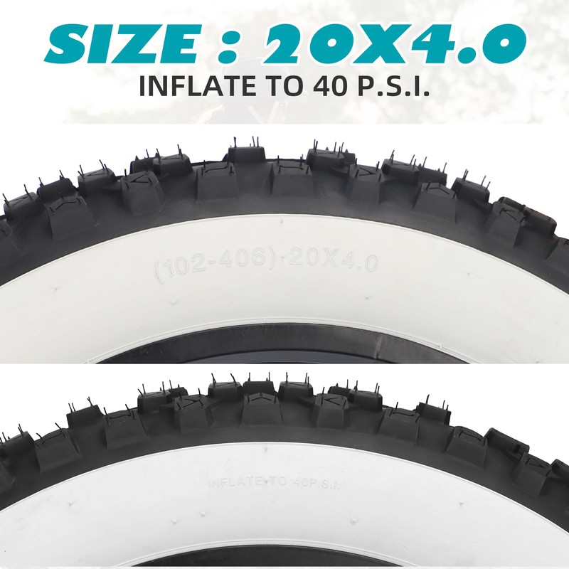 1/2 Pack Fat Tire for Ebike Mountain Bike Heavy Duty