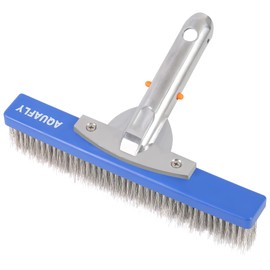 10-Foot Stainless Steel Pool Brush - Heavy Duty Pool Cleaning Brush for Concrete & Gunite Pools, Deep Cleaning Tool for Walls & Floors - Durable Wire Bristle Brush Head