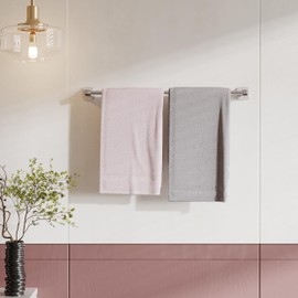 WZRUA 24 Inch Chrome Towel Bar Towel Rack for Bathroom Kitchen Hand Towel Holder Dish Cloths Hanger SUS304 Stainless Steel Rustproof Wall Mount