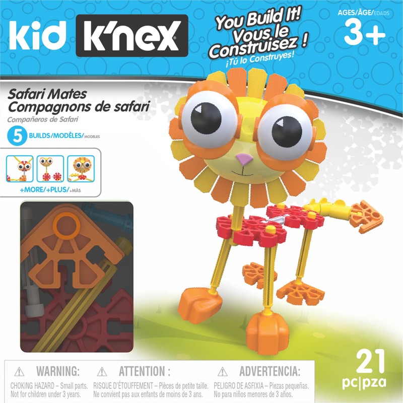 K'NEX Kid Safari Mates Building Set‚ 21 Pieces, STEM Building,