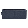Collapsible Cotton Blend Rectangular Storage Drawer with Handle, Set of