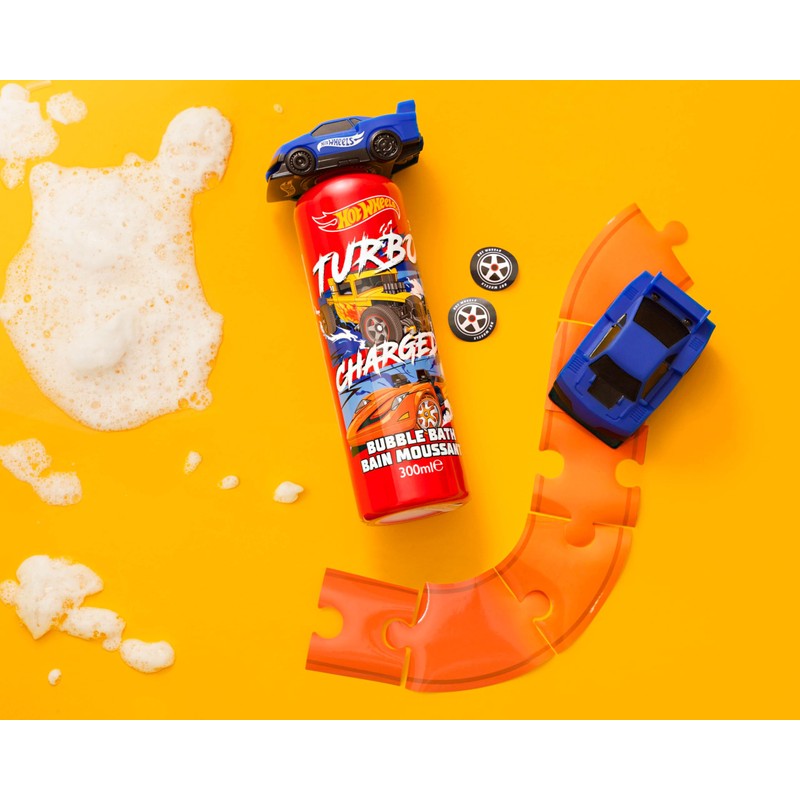 Hot Wheels Children's Bath Stickers & Bubble Bath Set -