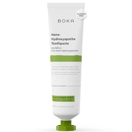 Boka Fluoride Free Toothpaste, Nano Hydroxyapatite Toothpaste, Appropriate for Sensitive Teeth - for Adult, Kids Oral Care - Cucumber Mint Flavor, 4 Fl Oz 1Pk