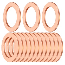 15 PCS Oil Drain Plug Gasket, 14mm Copper Crush Washer Oil Sealing Gaskets, Drain Plug Washer Replacement Compatible with OEM PN 007603-014106, Automotive Car Accessories