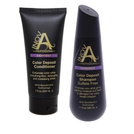 Inova Color Deposit Shampoo 11oz & Conditioner 7oz for Blonde Hair / Pelo Rubio