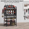 JUNNUJ Power Tool Organizer Floor Stand with Charging Station, Garage