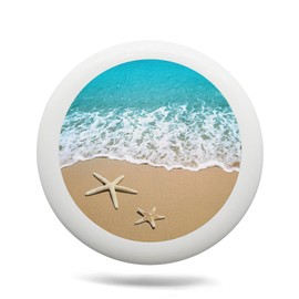 Uanvaha Beach Ultimate Sport Discs 175g Blue Sea Water Ocean Waves Beach Sand Outdoor Flying Disc for Backyard, Beach, Park, Camping