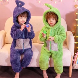 Moerstar Kigurumi Pajamas, Loungewear, Homewear, Hooded, One-Piece Pajamas, Kigurumi, Fluffy, Cosplay, Cute, Couple Outfit, Unisex, Kids, Sleepwear, Loungewear, Protection Against the Cold, 47.2