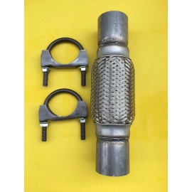 AP 2.00”x 6”x 10”Exhaust Flex Pipe Tube Exhaust Heavy Duty Stainless Steel W/clamps