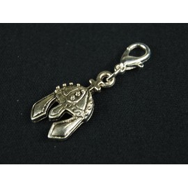 Miniblings Knight Mask Charm Viking Helmet Mask Silver – Handmade Fashion Jewellery I Silver Plated Pendant Charm Bracelet – Pendant for Bracelet, Metal, No Gemstone