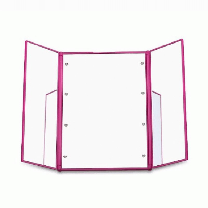 LED Trifold Makeup Mirror 360 Degree Tri Fold Led Illuminated