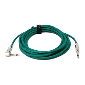System-S Audio Cable 450 cm 6.35 mm Jack Male to Male Angle AUX Adapter in Green