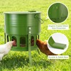 Tgeyd Metal Bucket Chicken Feeder, 20LB Large Capacity Poultry Feeder