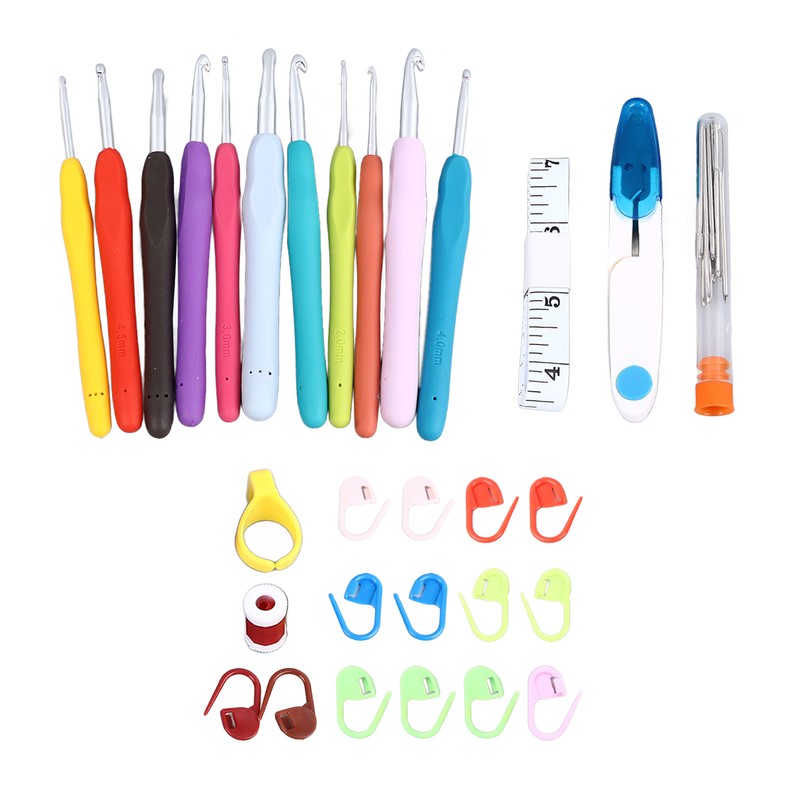 Crochet Hooks Set Multifunctional Handcrafted DIY Ergonomic Crochet Knitting Needles