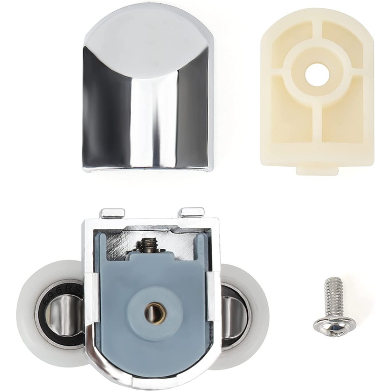 Zinc Alloy Shower Door Twin Rollers Runners - Set of