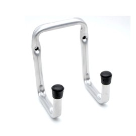 DOJA Barcelona Wall Hook Garage U-Shape | 2 Double Heavy Duty Hooks | Gate Hooks | 120 x 160 x 50 mm | Galvanised Steel | Ladder Hook | Hose Holder, Folding Chair, Bicycle Holder, Tool Hanging