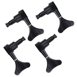 4pcs Tuning Pegs, 2L 2R Black Closed in Zinc Alloy Machine Heads String Tuner for Electric Bass