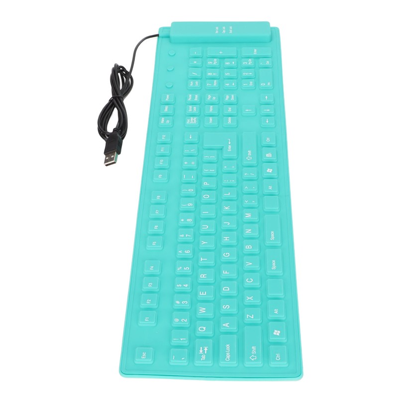 Foldable Silicone Keyboard 108 Keys Silicone Foldable USB Wired Waterproof