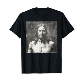 Vintage Jesus Christ Face Jesus Shroud Of Turin Distressed T-Shirt