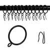 Curtain Drapery Hanging 2inch-Internal Diameter - Curtain Rings with Hooks