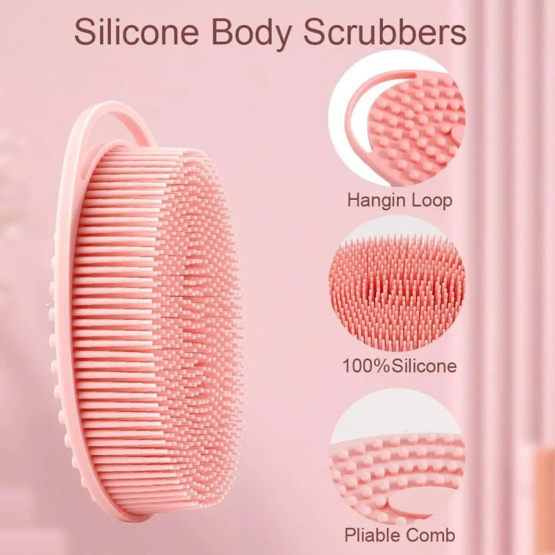 Exfoliante Corporal De Silicona Suave - 2 Piezas (esponja C