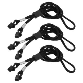 The Lord of the Tools 3pcs Black Adjustable Eyewear Retainer Nylon Rope Glasses Keeper 28.35"x3mm for Sports Sunglasses Masks