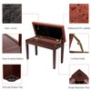 Bonnlo Duet Piano Bench with Storage Compartment and Thick Cushion