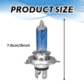 SamWinGear H4 Headlight Bulb H4 Halogen Head Light Bulbs, Ultra White Bright Halogen Headlight Bulb 12V 100W High Beam Low Beam Fog Light Bulbs, Universal Light Lamp for Most Cars, Trucks, SUVs (H4)