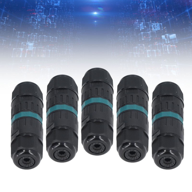 5Pcs Waterproof Connector M20 3pin 9-12mm Quick Connection Accessory for