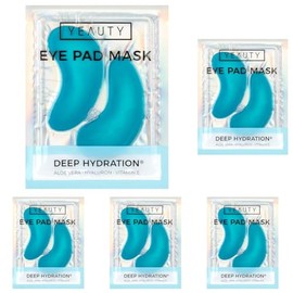 YEAUTY DEEP HYDRATION EYE PAD MASK, feuchtigkeitsspendende Augenpads mit Aloe Vera, Hyaluron und Vitamin E gegen trockene und spröde Haut, für eine optimal durchfeuchtete Augenpartie (Packung mit 5)