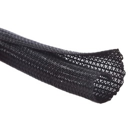 Alex Tech 10ft - 1 inch Cord Protector Wire Loom Tubing Cable Sleeve Split Sleeving For USB Cable Power Cord Audio Video Cable – Protect Cat From Chewing Cords - Black