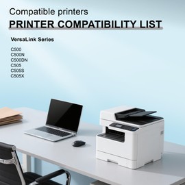 VersaLink C500 C505 Toner Cartridge High Capacity 4-Pack Replacement for Xerox 106R03866 106R03867 106R03868 106R03869 Ink for VersaLink C500 C500DN C500N C505 C505S C505X Printer
