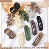 12 Pcs Flat Hair Clips for Women, Lay Flat Claw