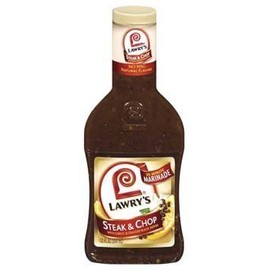 Lawry's, Steak & Chop with Garlic & Cracked Black Pepper Marinade, 12oz Bottle (Pack of 3)