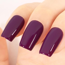 TUTUYU Dark Cherry Red Gel Nail Polish, 0.51 Fl Oz UV/LED Soak Off Fall Winter Deep Plum Red Color Gel Polish for Manicure Salon or DIY Nail Art at Home,Gift for Women Girls - GP0058