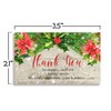 Snowy Christmas With Red Poinsettias Holiday Themed Thank You Customer