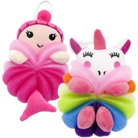 Esponjas de Baño Infantiles Unicornio y Sirena PRETYZOOM 2 Piezas