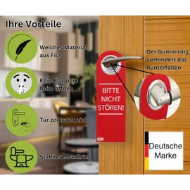 Pack of 2 HHM® Please Do Not Disturb Sign Office Gadgets - Do Not Disturb Felt Door Sign Ideal for Room Decor or Office Door Sign Useful Office Productivity
