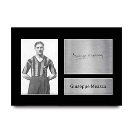 HWC Trading A4 Giuseppe Meazza Inter Milan Printed Autograph Picture for Football Fans and Fans