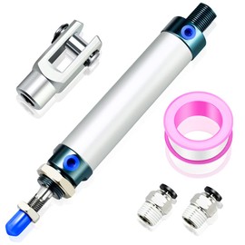 ERGAOBOY Pneumatic Mini Air Cylinder with 32 mm Bore and 200 mm Stroke, Double Active, with Y Connection and PC Connection (MAL32-200)