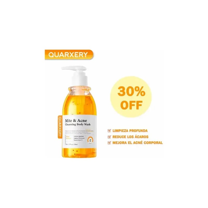 QUARXERY Gel de Baño Antiácaros Antiacné Antibacteriano Bacterianos 250ml