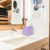 Purple Square Tissue Box Cover – Modern Leather Cube Facial