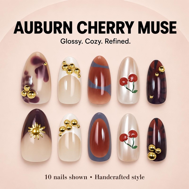 Short Press-On Nails Square Fake Nails Jelly Acrylic Fake Nail