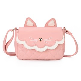 Gladdon Cat Shoulder Bag Crossbody Bag Cute Small Messenger Bag Adjustable Shoulder Strap Purse for Teenage Girls Women, pink, messenger