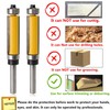 Gasea 12Pcs 1/4" Shank Top and Bottom Bearing Flush Trim
