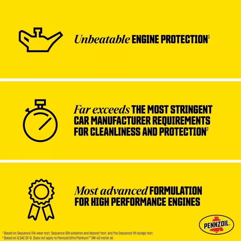 Pennzoil Ultra Platinum Full Synthetic 0W 40 Engine Oil 1