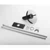 Bathroom Faucet Black Glass Spout Waterfall Single Handle One Hole