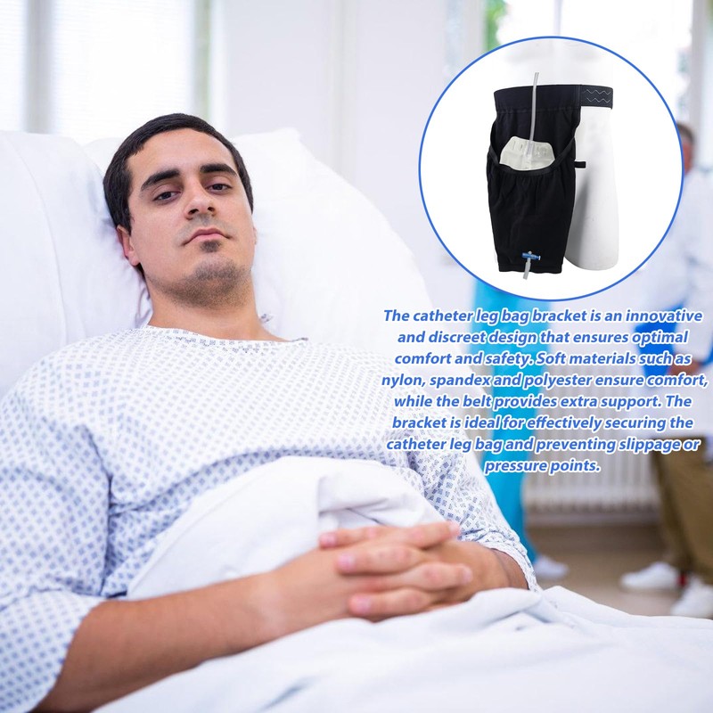 Katheter Beinbeutel Halter, Katheter-Beinbeutelhalter mit Gürtel, Urin-Beinbeutel-Halter Abdeckung Urinbeutelabdeckung Katheter-Ärmeln